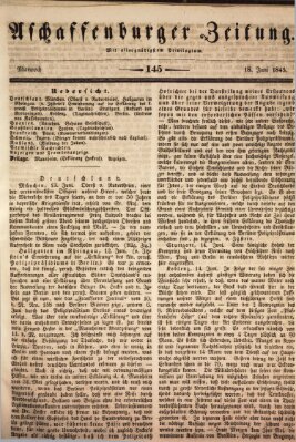 Aschaffenburger Zeitung Mittwoch 18. Juni 1845