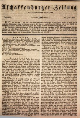 Aschaffenburger Zeitung Donnerstag 19. Juni 1845