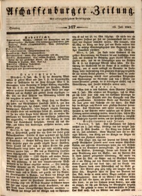 Aschaffenburger Zeitung Sonntag 13. Juli 1845