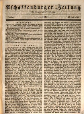 Aschaffenburger Zeitung Dienstag 15. Juli 1845