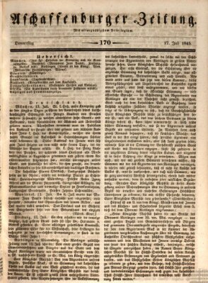 Aschaffenburger Zeitung Donnerstag 17. Juli 1845