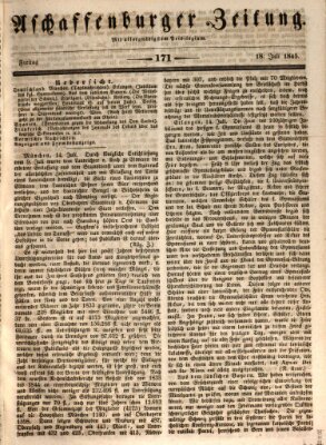 Aschaffenburger Zeitung Freitag 18. Juli 1845