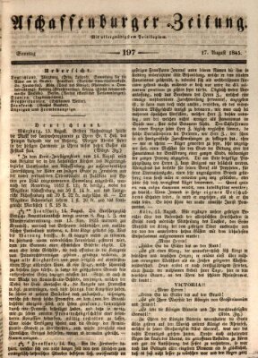 Aschaffenburger Zeitung Sonntag 17. August 1845