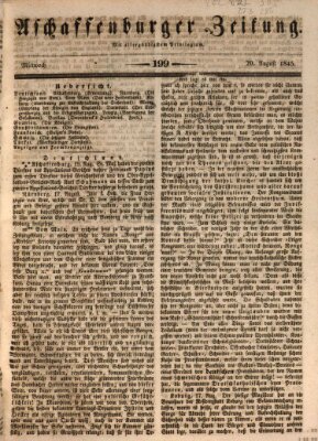 Aschaffenburger Zeitung Mittwoch 20. August 1845