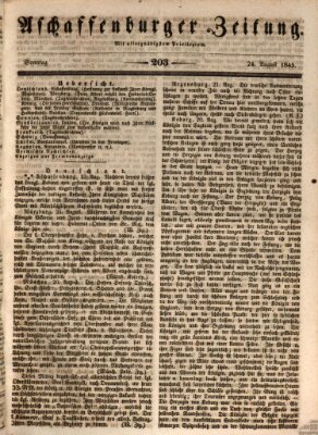 Aschaffenburger Zeitung Sonntag 24. August 1845