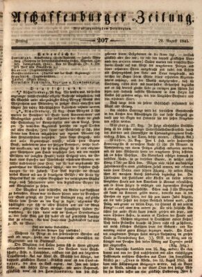 Aschaffenburger Zeitung Freitag 29. August 1845