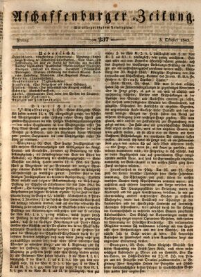 Aschaffenburger Zeitung Freitag 3. Oktober 1845