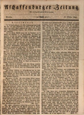 Aschaffenburger Zeitung Sonntag 12. Oktober 1845