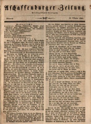 Aschaffenburger Zeitung Mittwoch 15. Oktober 1845