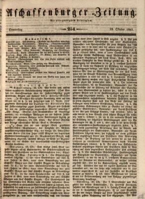 Aschaffenburger Zeitung Donnerstag 23. Oktober 1845