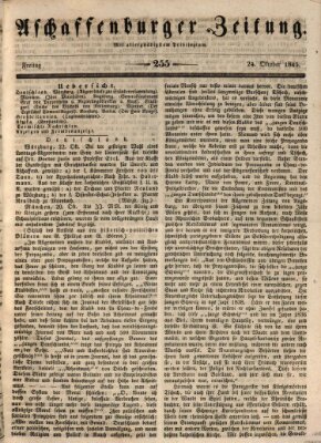 Aschaffenburger Zeitung Freitag 24. Oktober 1845