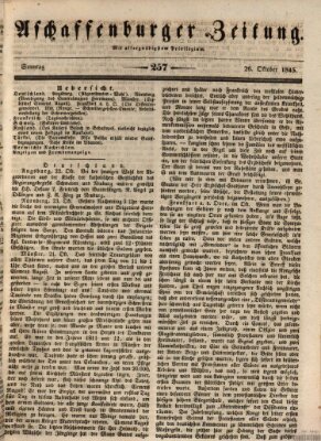 Aschaffenburger Zeitung Sonntag 26. Oktober 1845