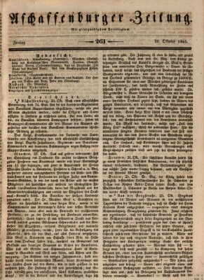 Aschaffenburger Zeitung Freitag 31. Oktober 1845