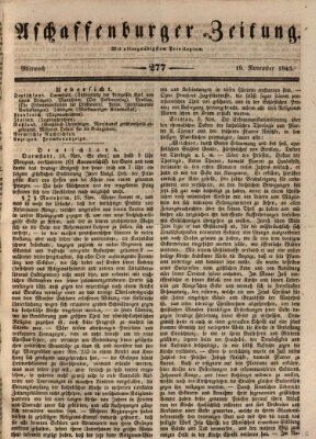 Aschaffenburger Zeitung Mittwoch 19. November 1845
