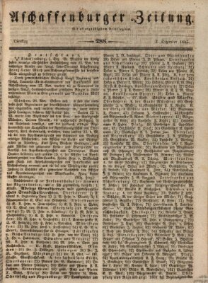 Aschaffenburger Zeitung Dienstag 2. Dezember 1845