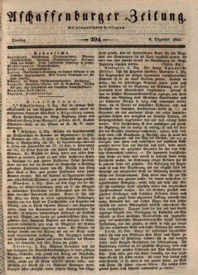 Aschaffenburger Zeitung Dienstag 9. Dezember 1845