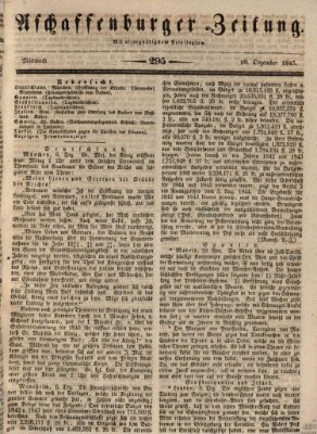 Aschaffenburger Zeitung Mittwoch 10. Dezember 1845