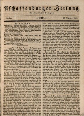 Aschaffenburger Zeitung Dienstag 16. Dezember 1845