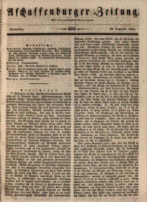 Aschaffenburger Zeitung Donnerstag 18. Dezember 1845