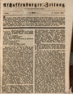 Aschaffenburger Zeitung Freitag 19. Dezember 1845