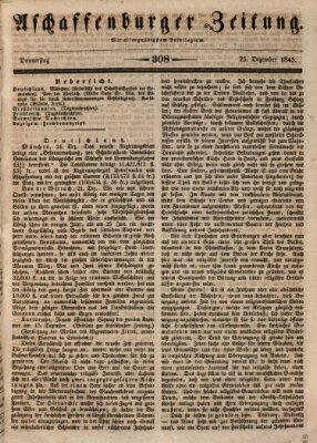 Aschaffenburger Zeitung Donnerstag 25. Dezember 1845