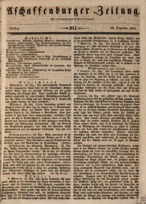 Aschaffenburger Zeitung Dienstag 30. Dezember 1845