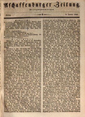 Aschaffenburger Zeitung Freitag 9. Januar 1846