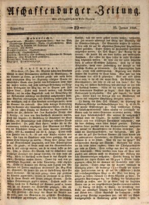 Aschaffenburger Zeitung Donnerstag 22. Januar 1846