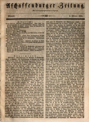 Aschaffenburger Zeitung Mittwoch 4. Februar 1846