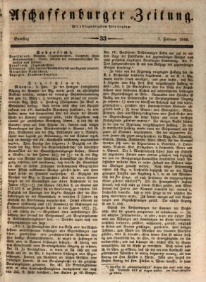 Aschaffenburger Zeitung Samstag 7. Februar 1846