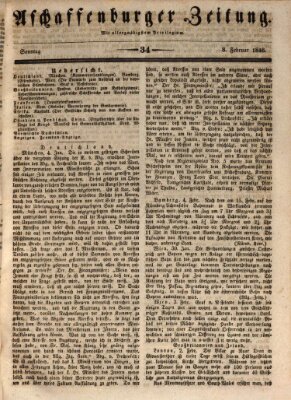 Aschaffenburger Zeitung Sonntag 8. Februar 1846