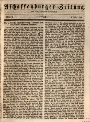 Aschaffenburger Zeitung Mittwoch 4. März 1846