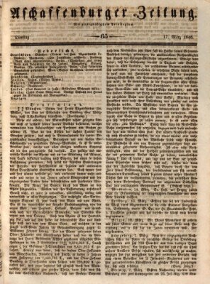 Aschaffenburger Zeitung Dienstag 17. März 1846