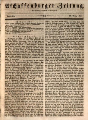 Aschaffenburger Zeitung Donnerstag 19. März 1846