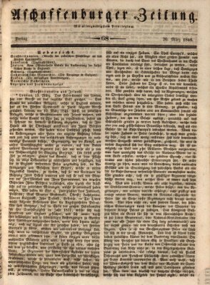 Aschaffenburger Zeitung Freitag 20. März 1846