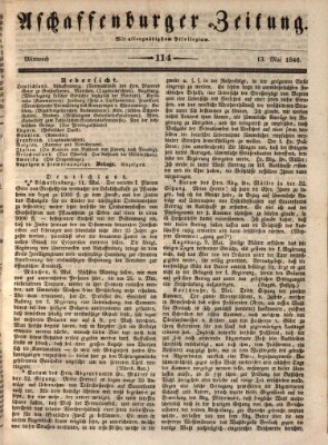 Aschaffenburger Zeitung Mittwoch 13. Mai 1846