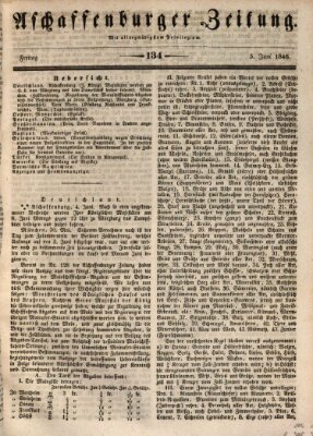 Aschaffenburger Zeitung Freitag 5. Juni 1846