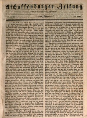 Aschaffenburger Zeitung Donnerstag 2. Juli 1846