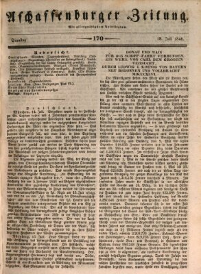 Aschaffenburger Zeitung Samstag 18. Juli 1846