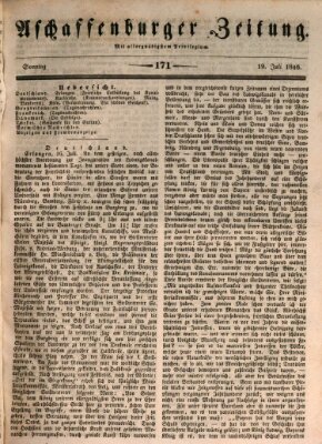 Aschaffenburger Zeitung Sonntag 19. Juli 1846