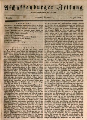 Aschaffenburger Zeitung Dienstag 21. Juli 1846