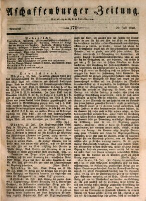 Aschaffenburger Zeitung Mittwoch 29. Juli 1846