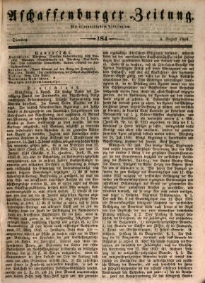 Aschaffenburger Zeitung Dienstag 4. August 1846