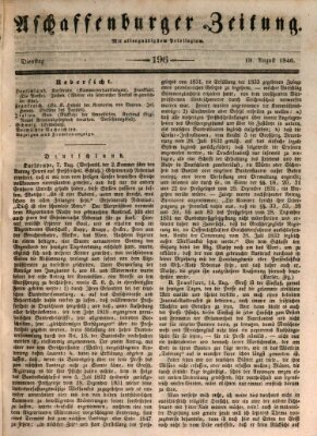 Aschaffenburger Zeitung Dienstag 18. August 1846