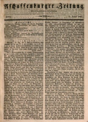 Aschaffenburger Zeitung Freitag 21. August 1846