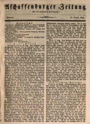 Aschaffenburger Zeitung Sonntag 23. August 1846