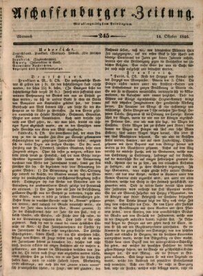 Aschaffenburger Zeitung Mittwoch 14. Oktober 1846