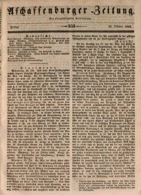 Aschaffenburger Zeitung Freitag 23. Oktober 1846