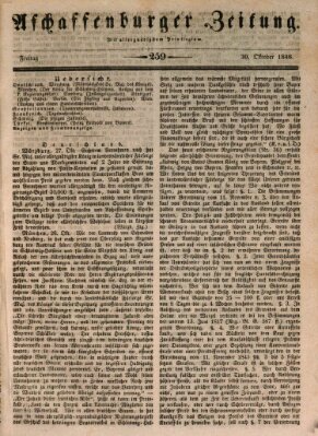 Aschaffenburger Zeitung Freitag 30. Oktober 1846