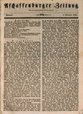 Aschaffenburger Zeitung Mittwoch 4. November 1846